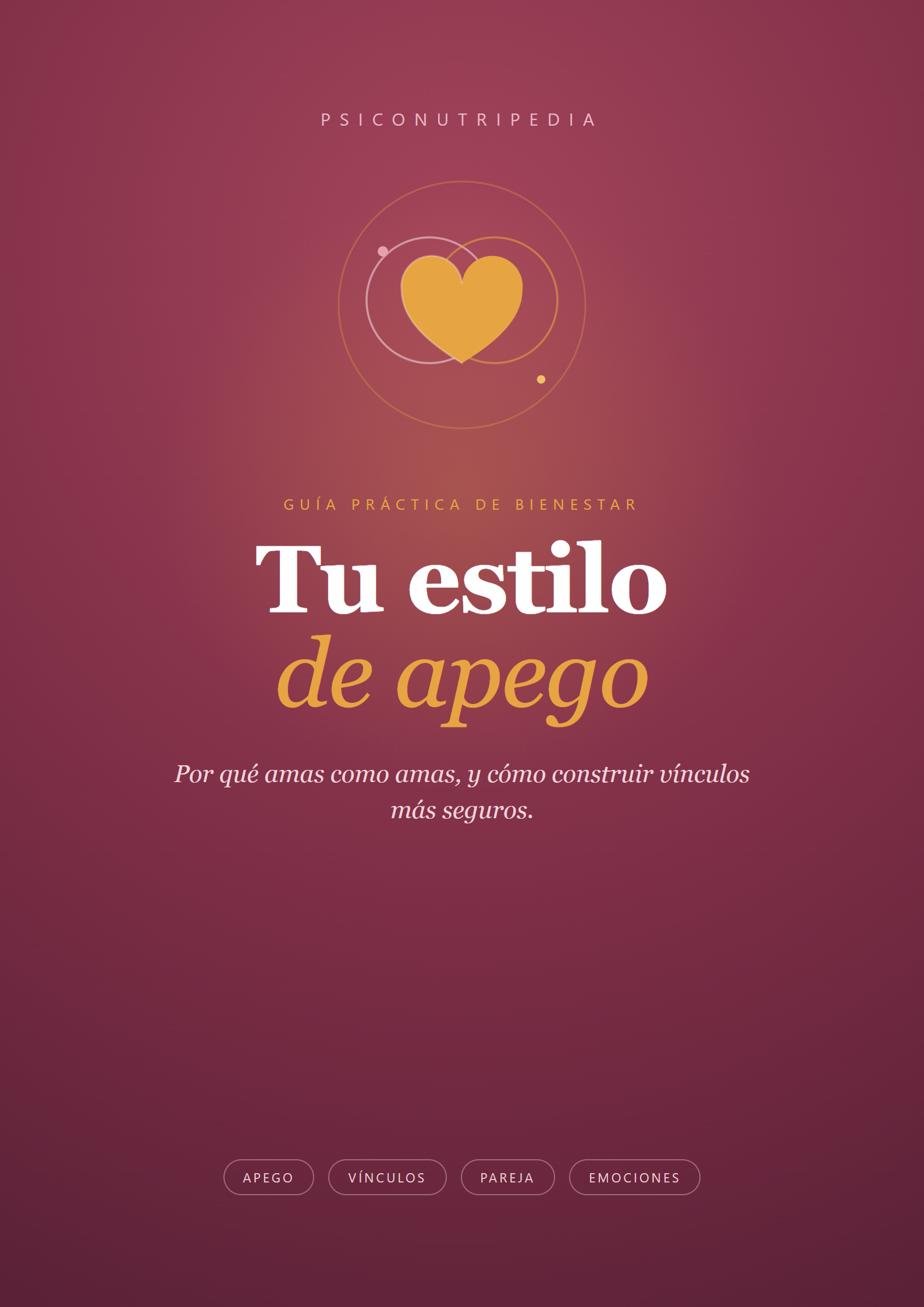 Portada de la guía Tu estilo de apego
