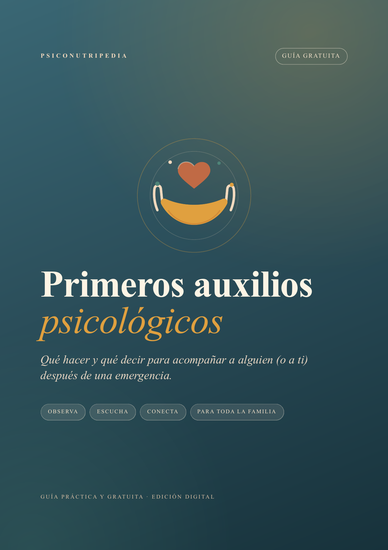 Portada de la guía Primeros Auxilios Psicológicos
